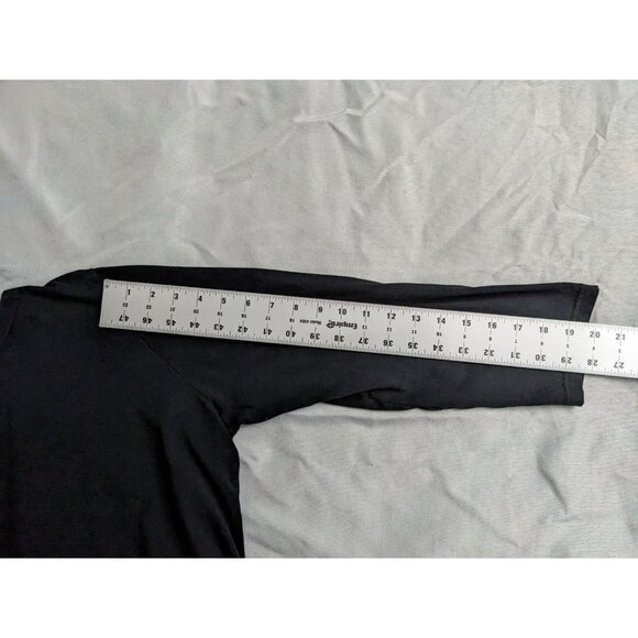 Vintage Michael Simon top Black Boat Neck Three Cats Ruffle Shirt Womens Size L - Picture 9 of 9